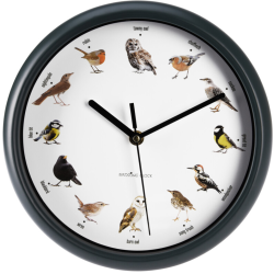 VGUR MED FUGLSANG OG FUGLEMOTIVER 25 CM  HVID/SORT