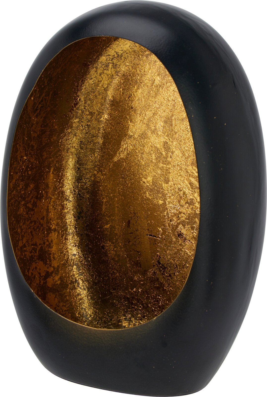 ELEGANT FYRFADSLYSHOLDER 17 X 11 X 25 CM � SORT OG FORGYLDT