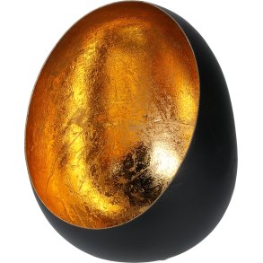 HURRICANE FYRFADSLYSSTAGE 10,5 X 13,5 CM  SORT OG FORGYLDT