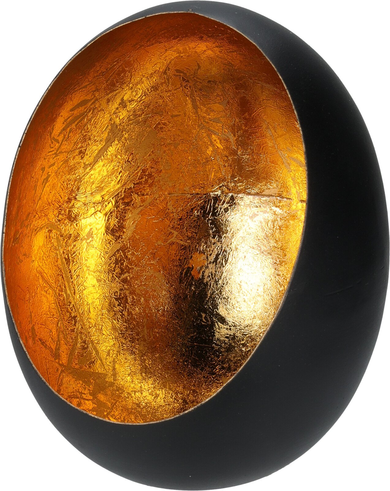 HURRICANE FYRFADSLYSSTAGE 13 X 16,5 CM � SORT OG FORGYLDT