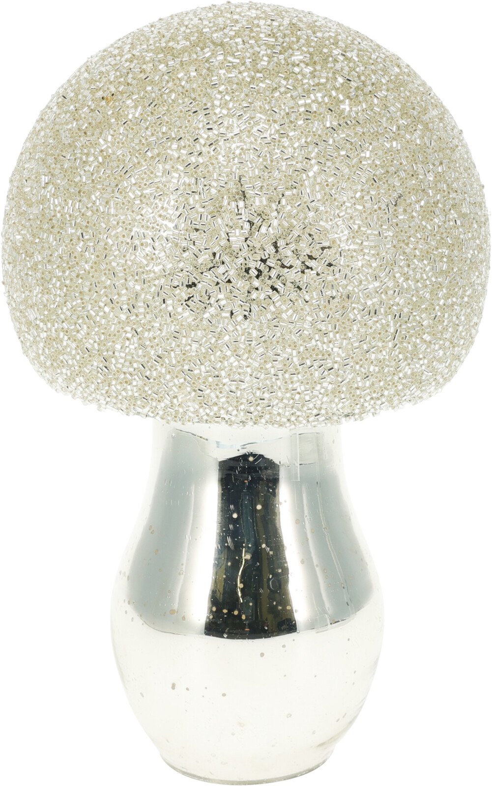 DEKORATIV GLASSVAMP H16 CM  SLV