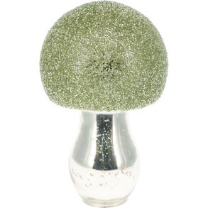 DEKORATIV GLASSVAMP H16 CM  GRN