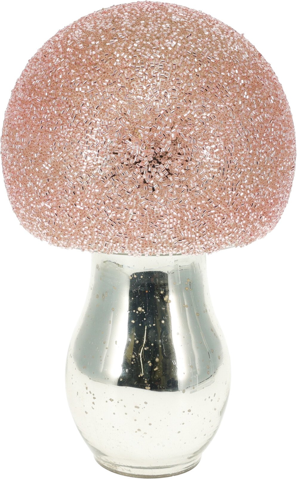 DEKORATIV GLASSVAMP H16 CM  PINK