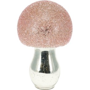 DEKORATIV GLASSVAMP H16 CM  PINK