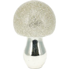 DEKORATIV GLASSVAMP H20 CM  SLV