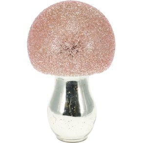 DEKORATIV GLASSVAMP H20 CM  PINK