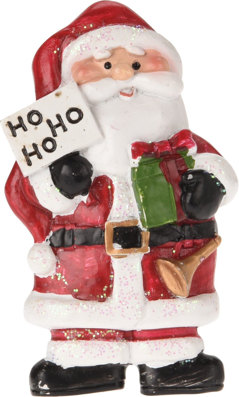 MEMOMAGNET  JULEMAND MED HO HO SKILT OG GAVE 