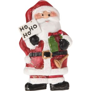 MEMOMAGNET  JULEMAND MED HO HO SKILT OG GAVE 