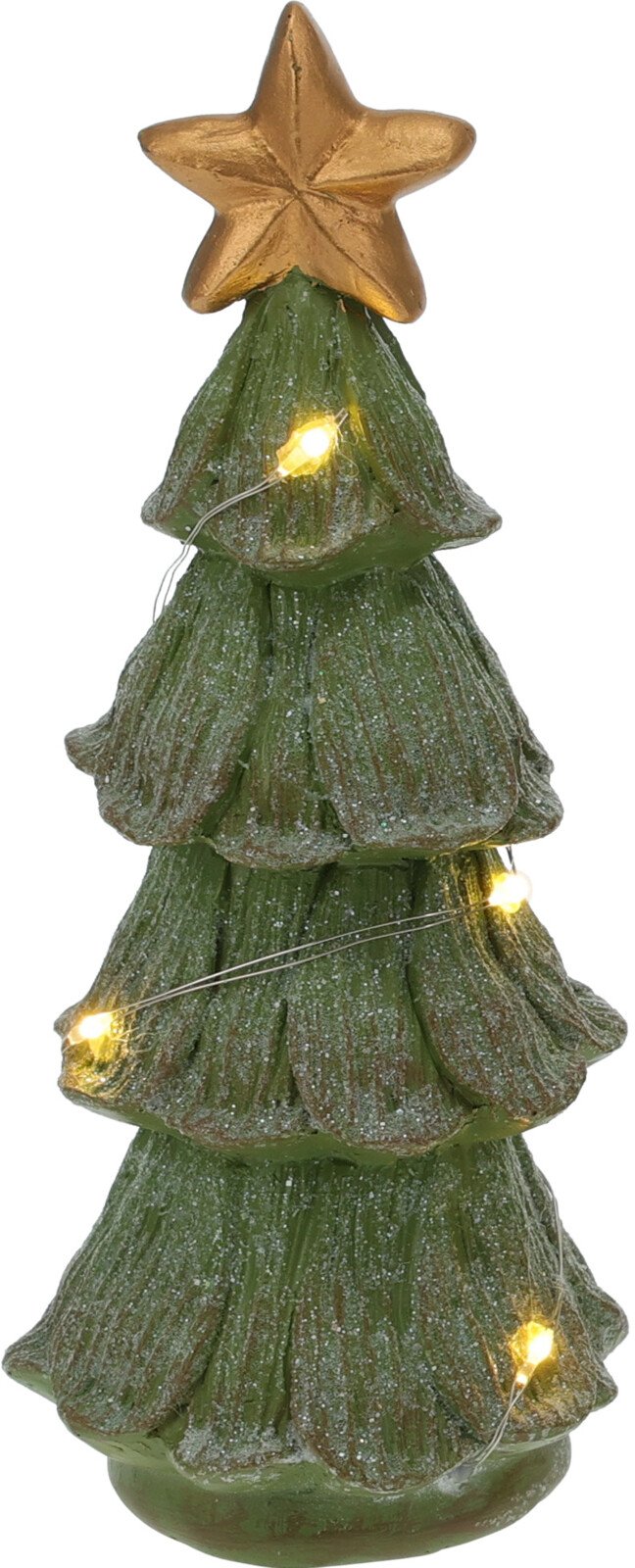 JULETR MED LED H15,5 CM  MED TOPSTJERNE