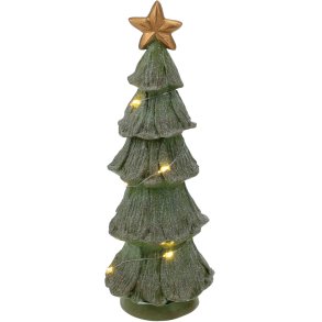 JULETR MED LED H21 CM  MED TOPSTJERNE