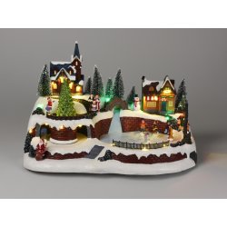 MAGISK JULELANDSBY MED LYS, MUSIK OG BEVGELSE