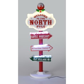 UDENDRS LED-SKILT NORDPOL TIL HAVEN  H95 CM