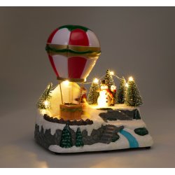 JULESCENE MED LUFTBALLON OG SNEMAND