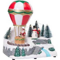 JULESCENE MED LUFTBALLON OG SNEMAND