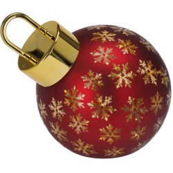 EKSKLUSIV JULEKUGLE I GLAS MED SNEFNUG  RD GULD