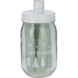 MIDDAGSLYS I LG P KLART GLAS MED VINTERMOTIV  GRN