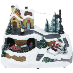 VINTERJULEBY JULESTEMNING MED LED NR 2  MULTI FARVE