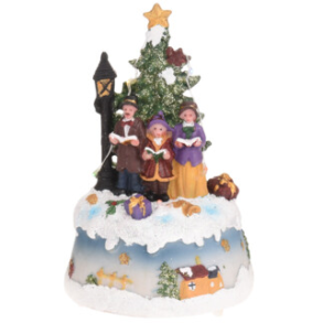 JULESCENE MED ET SYNDENDE KOR ER MED LED  MULTI FARVE