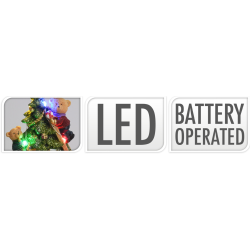 JULESCENE MED BAMSER SOM PYNTER JULETR ER MED LED  MULTI FARVE