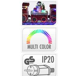 JULETOG MED LOKOMOTIV OG 2 VOGNE  MED SNEMAND