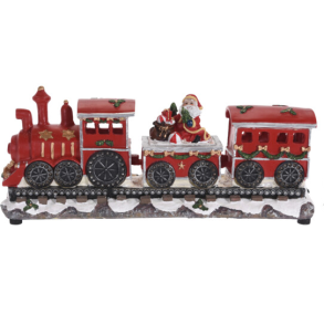 JULETOG MED LOKOMOTIV OG 2 VOGNE  MED JULEMAND