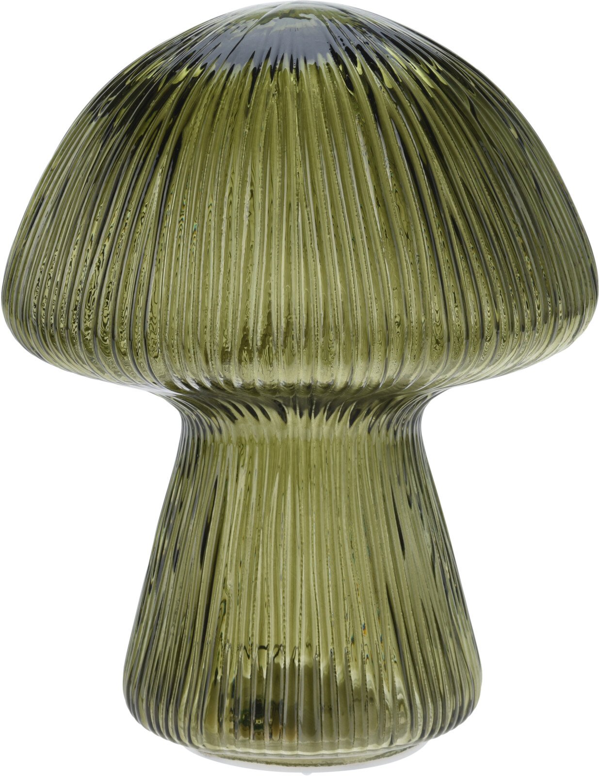 DEKORATIV SVAMPEFIGUR MED 10 LED LYS H15 CM  GRN