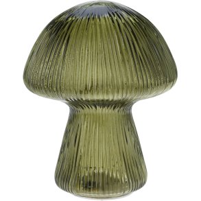 DEKORATIV SVAMPEFIGUR MED 10 LED LYS H20 CM  GRN