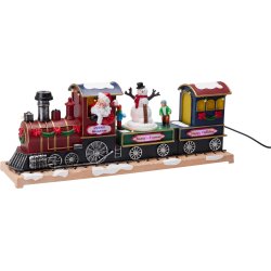 JULETOG MED JULEMANDEN OG SNEMAND  MED LED-LYS