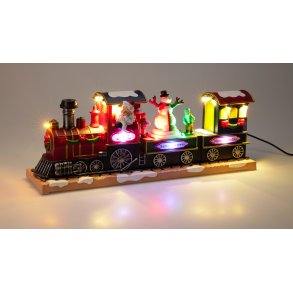 JULETOG MED JULEMANDEN OG SNEMAND  MED LED-LYS