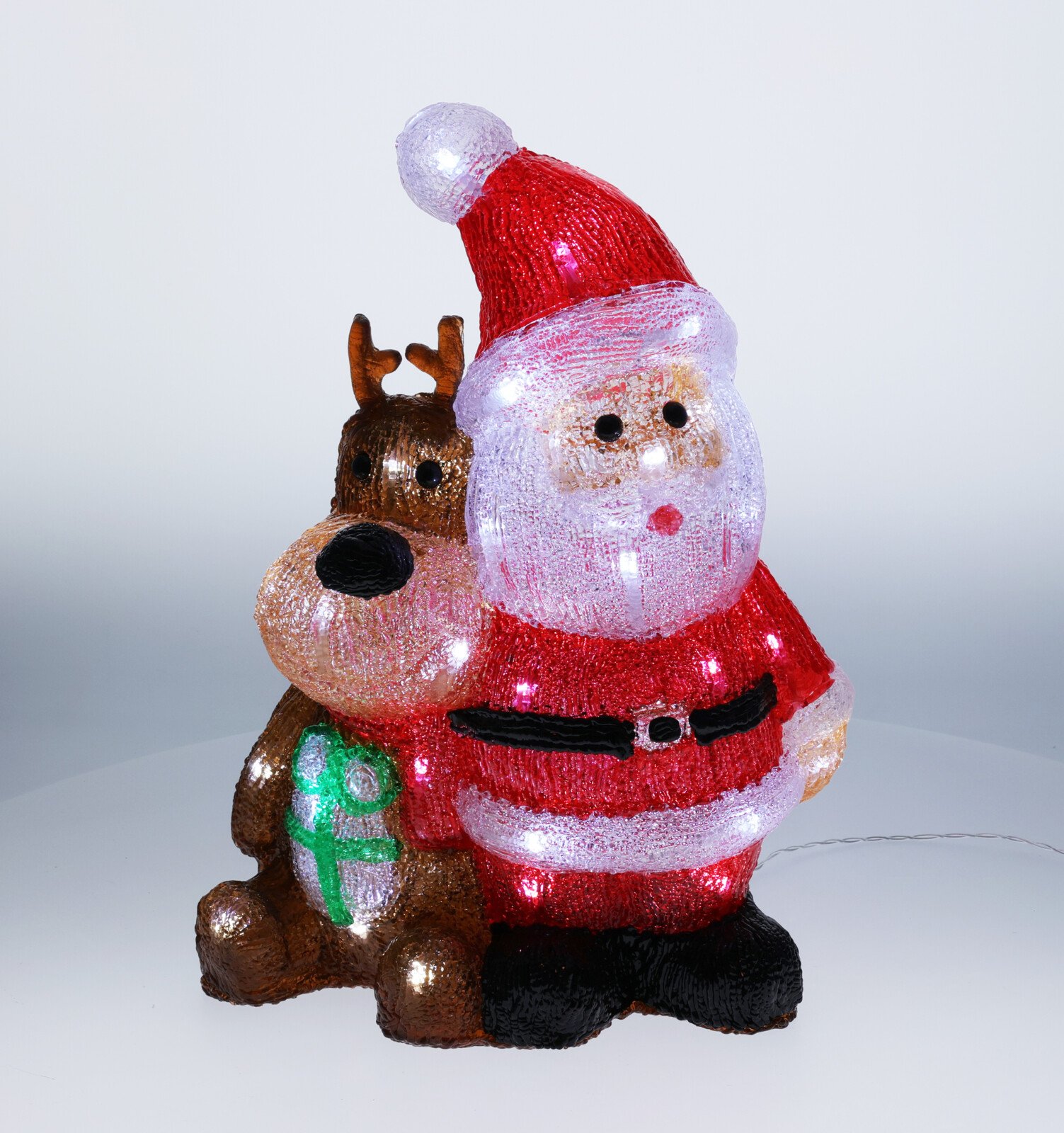 JULEMAND &amp; RENSDYR H39 CM  LED DEKORATION