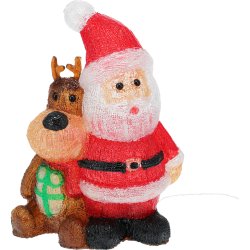 JULEMAND &amp; RENSDYR H39 CM  LED DEKORATION