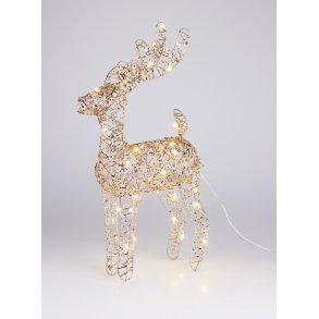 RENSDYR DEKORATIO TIL HAVEN  24 X 8 X 37 CM (GULDFARVE)