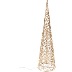 KEGLETR MED LED H60 CM  CHAMPAGNE GULD