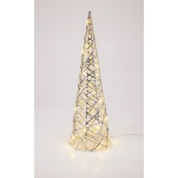 KEGLETR MED LED H40 CM  SLV