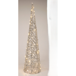 KEGLETR MED LED H60 CM  SLV