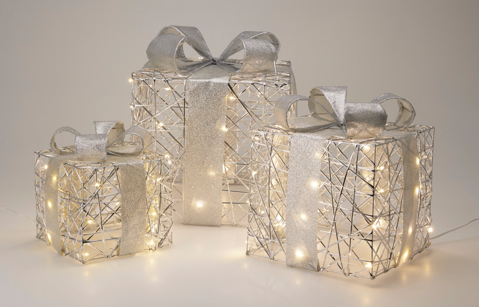 JULEGAVER MED LED 3 STRRELSER  SLV