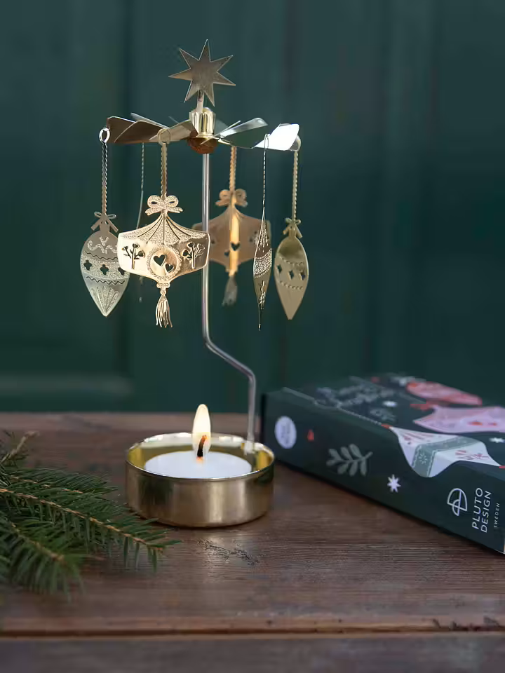 ENGLESPIL MED ENGLEKLOKKE ORNAMENTS  GULD