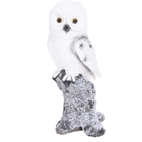 DEKORATIV UGLE P TRSTAMME H21 CM  HVID OG GR NR 2