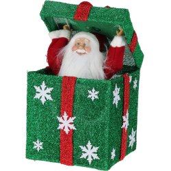 POP-UP JULEGAVER MED JULEMAND  MED MUSIK OG VARM HVID LED