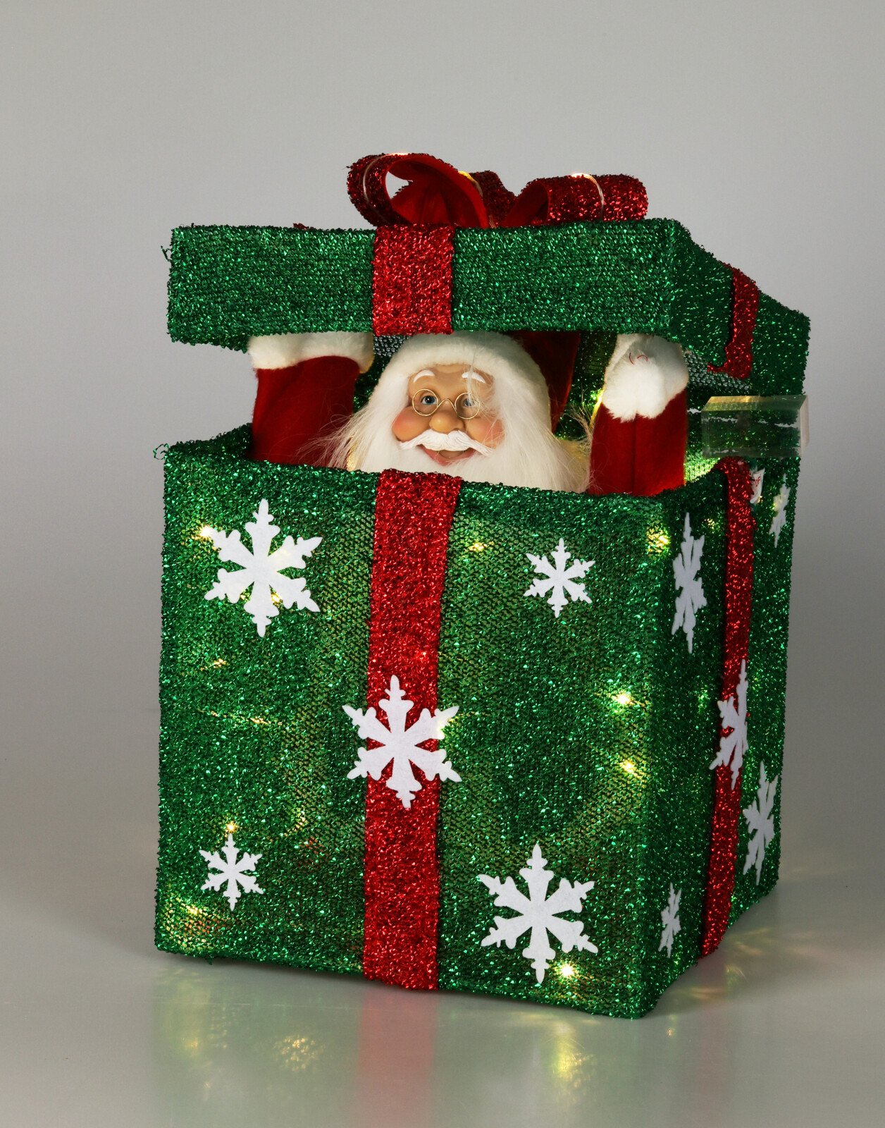 POP-UP JULEGAVER MED JULEMAND  MED MUSIK OG VARM HVID LED