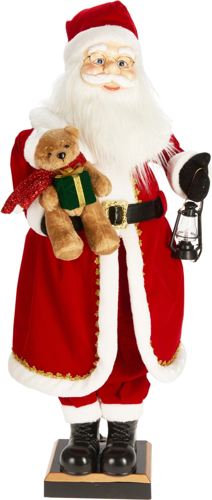 JULEMAND MED BEVGELSE, MUSIK OG LED-LYS  H110 CM