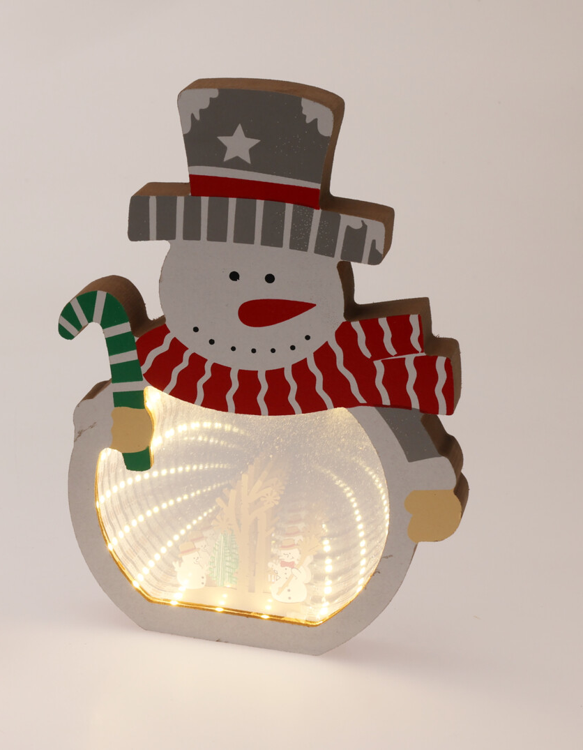 SNEMAND MED SPEJLEFFEKT OG LED LYS  H20 CM