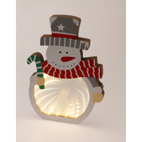 SNEMAND MED SPEJLEFFEKT OG LED LYS  H20 CM