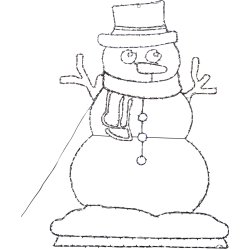 SNEMAND MED BLINKENDE LED LYS  72 X 117 CM