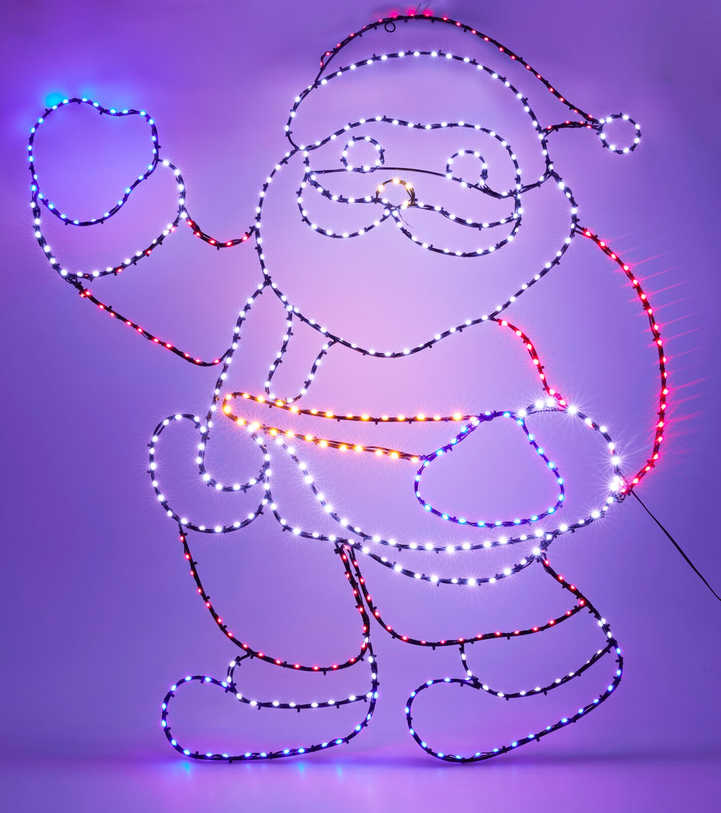 JULEMAND MED BLINKENDE LED LYS  91,5 X 109,5 CM