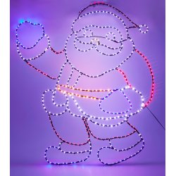 JULEMAND MED BLINKENDE LED LYS  91,5 X 109,5 CM