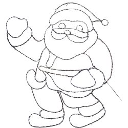 JULEMAND MED BLINKENDE LED LYS  91,5 X 109,5 CM