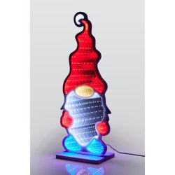 GNOME SPEJL MED INFINITY LED  18 X 45 CM