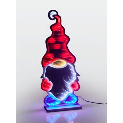 GNOME SPEJL MED INFINITY LED  18 X 45 CM