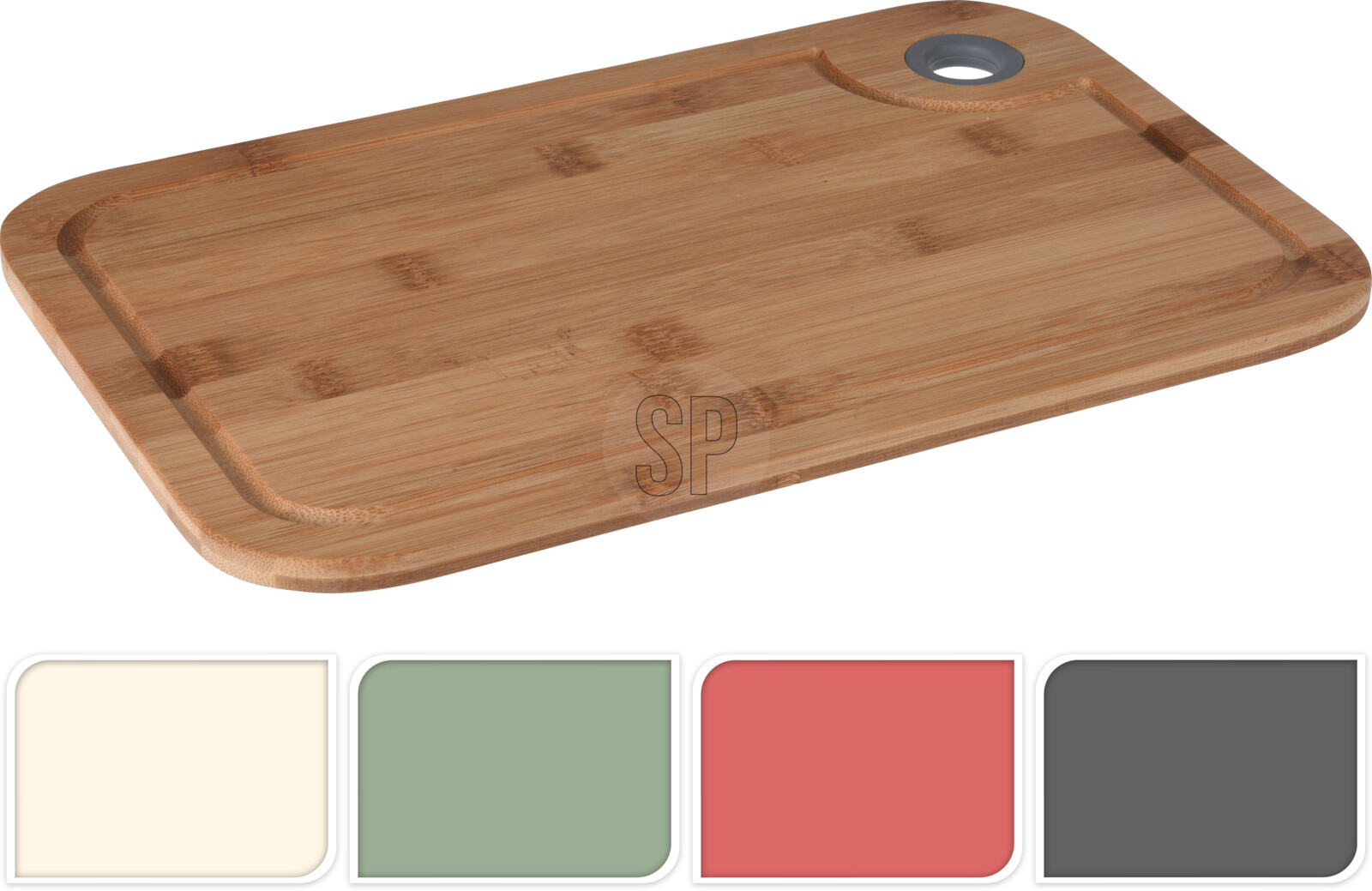 SKREBRT MED SILICONERING I CREME 36 X 23 CM  BAMBUS